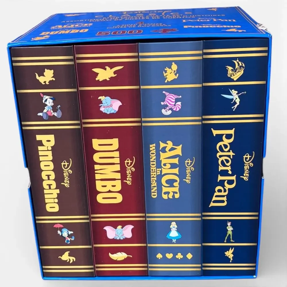 Disney‎ Parks Classics Storybook 4 Puzzle Set Alice Peter Pan Dumbo Pinocchio